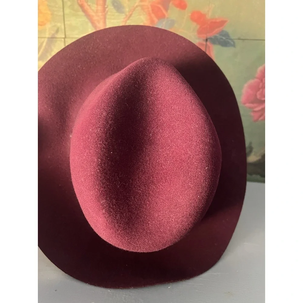Rag & Bone Women's Fedora Hat Eggplant Purple Wool Size S